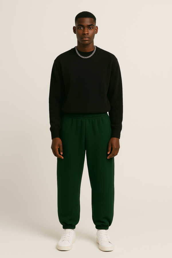 450 GSM 'Green fir tree' Sweatpants – Image 2
